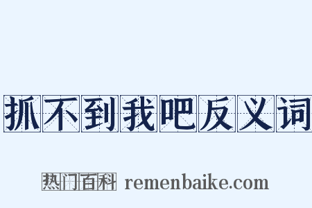 抓不到我吧反义词是什么意思的图片